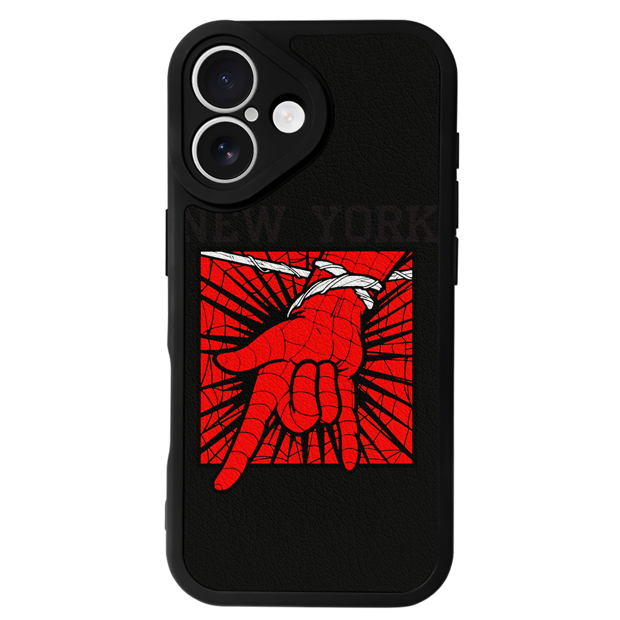 （画像用） Spider Man スパイダーマン 【iPhone 16シリーズ対応】シリコンスマホケース（レザー調） 材質：シリコン